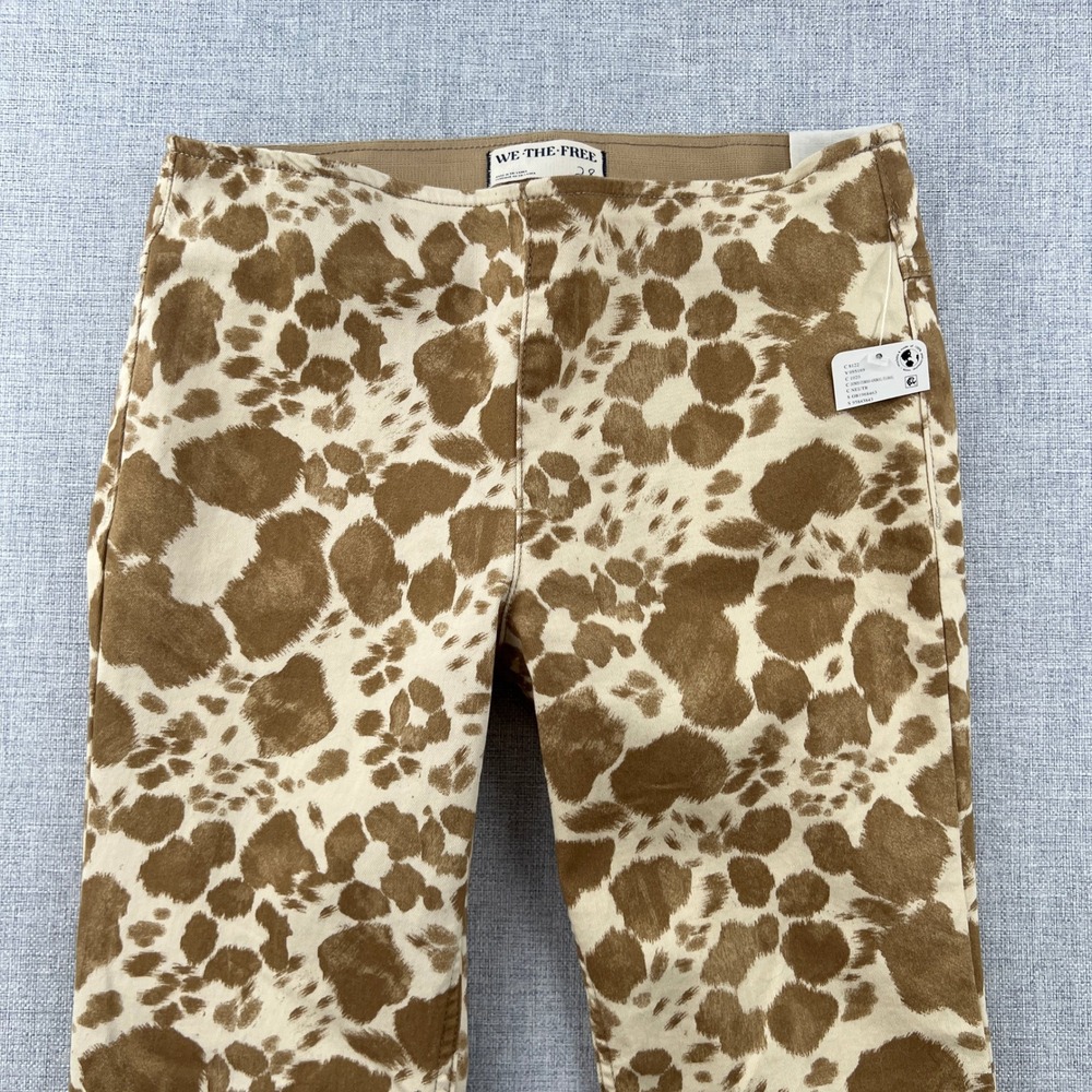 NEW Free People We The Free Penny Pull-On Printed Flare Jeans Size 28 Animal Mid - Picture 9 of 14